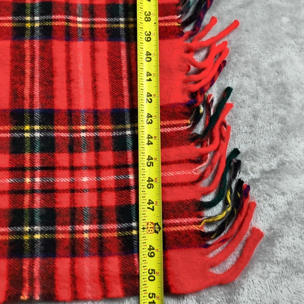 Vintage Troy Leisure Blanket‎ And Bag Red Plaid Tartan Carrying Case Made In USA